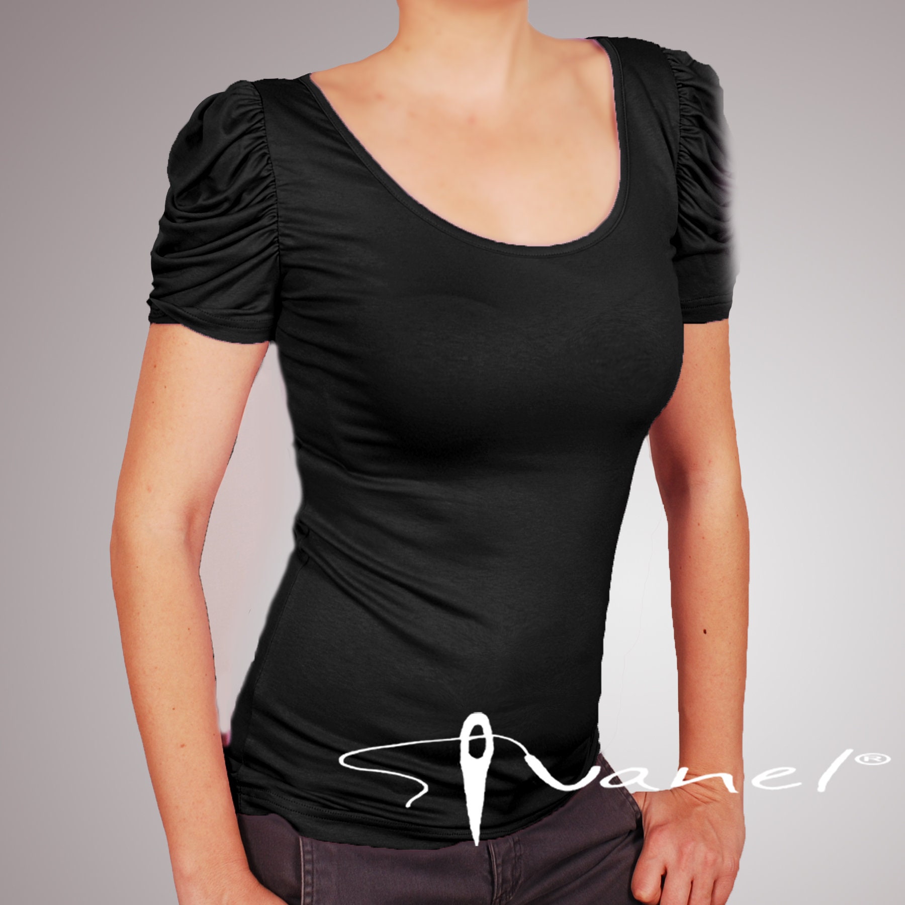 Draped Short Sleeve T-Shirt main image 0