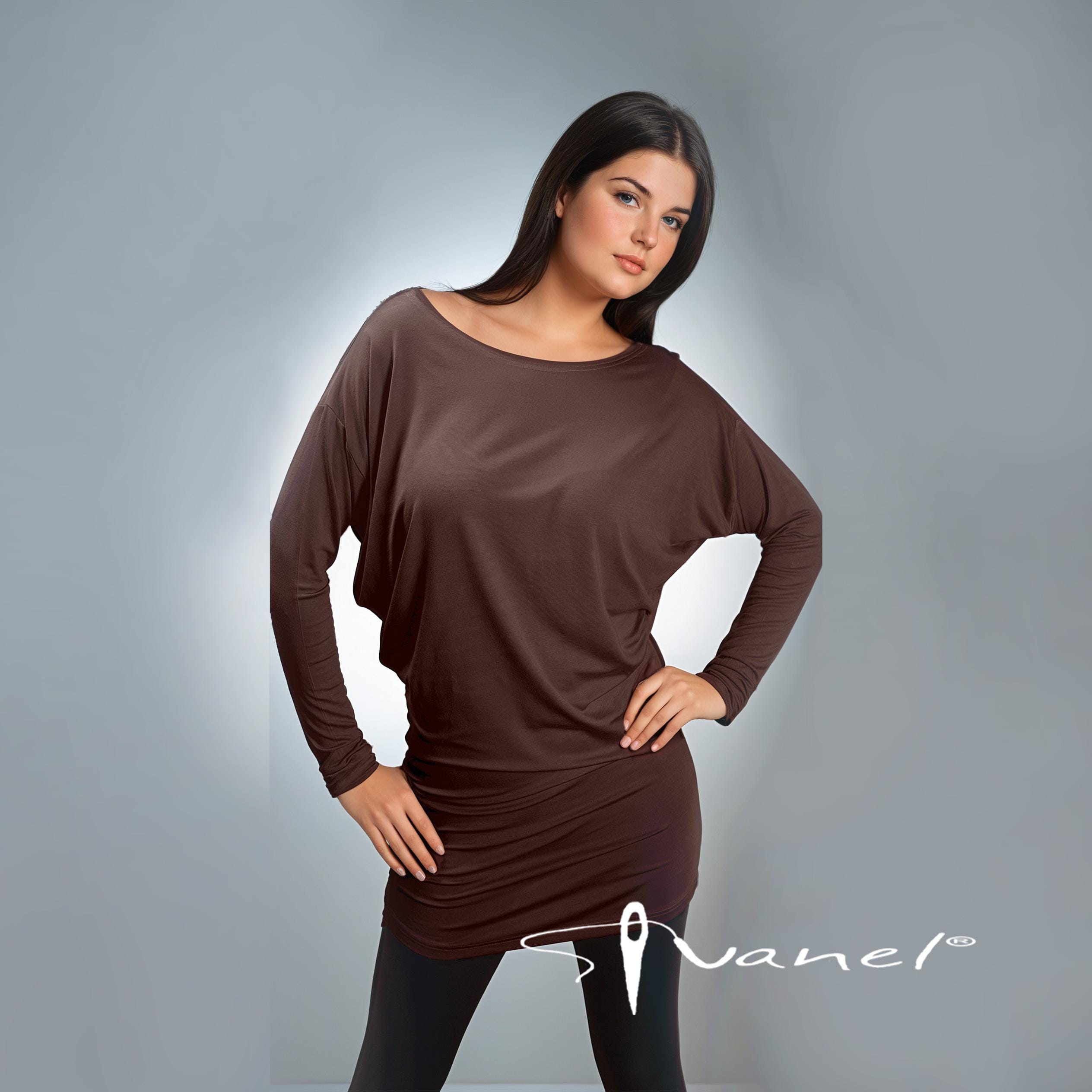 Camicetta Tunica Floreale Maniche A Pipistrello Taglie Forti | Copricostume Boho Spalle Scoperte, 4288