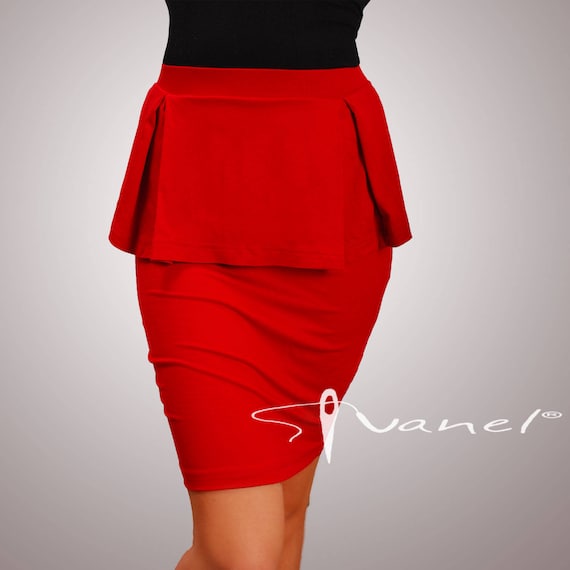 pencil peplum skirt