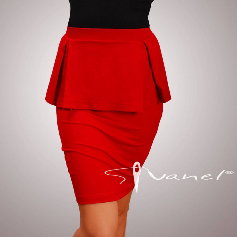 S,M,L Peplum Skirt Peplum pencil skirt Pencilskirt Women/'s Clothing Red peplum skirtBlack skirt Business skirt IVANEL28 colors