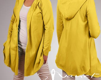 Ladies vest bolero /Hoodie vest outfit / Loose bolero with hood / Elegant long bolero /  IVANEL / 28 colors, S, M, L, XL, XXL