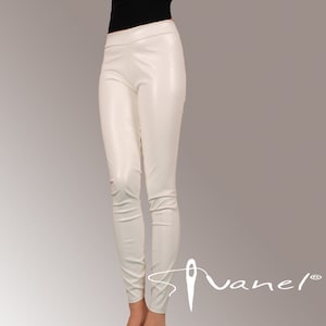 White Leather Pants for Women Etsy UK