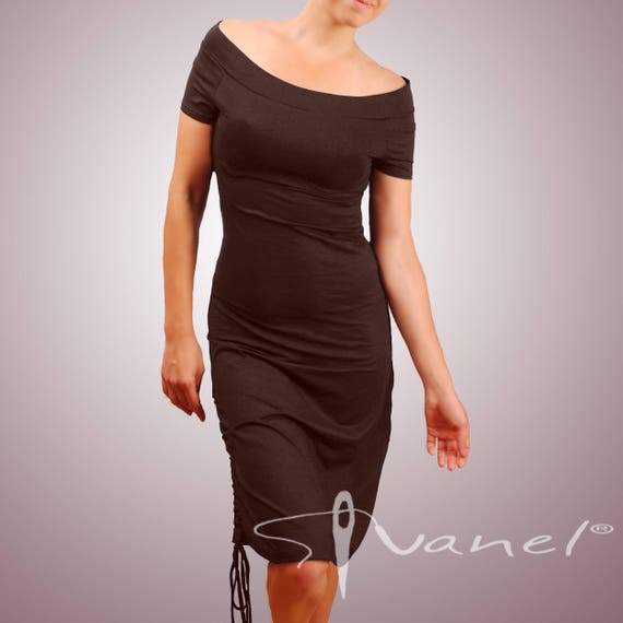 ruched side short sleeve dress Demi Scuba Short Sleeve Side Ruched Gown