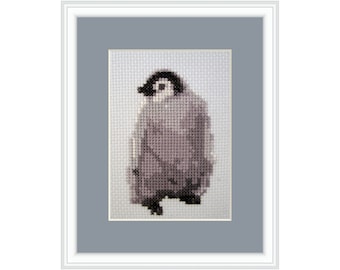 Janlynn Kid Stitch Penguin Counted Cross Stitch Kit - 3-Inch Round, 11-Count Aida For Beginners - View #2