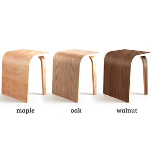 Wood Stool Modern Stool Small Stool Handcrafted Bent Plywood image 5