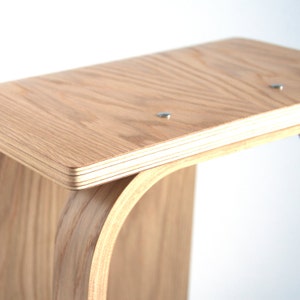 Wood Stool Modern Stool Small Stool Handcrafted Bent Plywood image 4