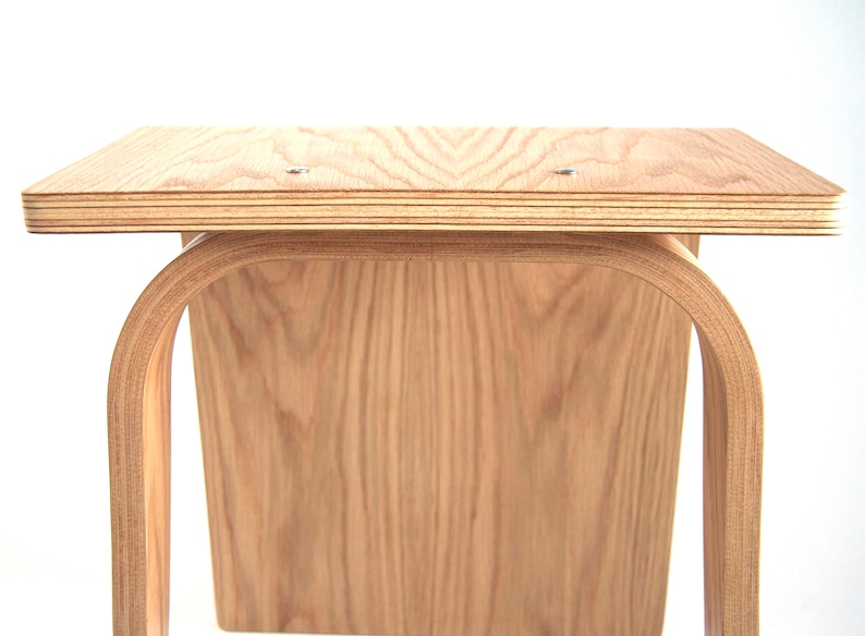 Wood Stool Modern Stool Small Stool Handcrafted Bent Plywood image 7