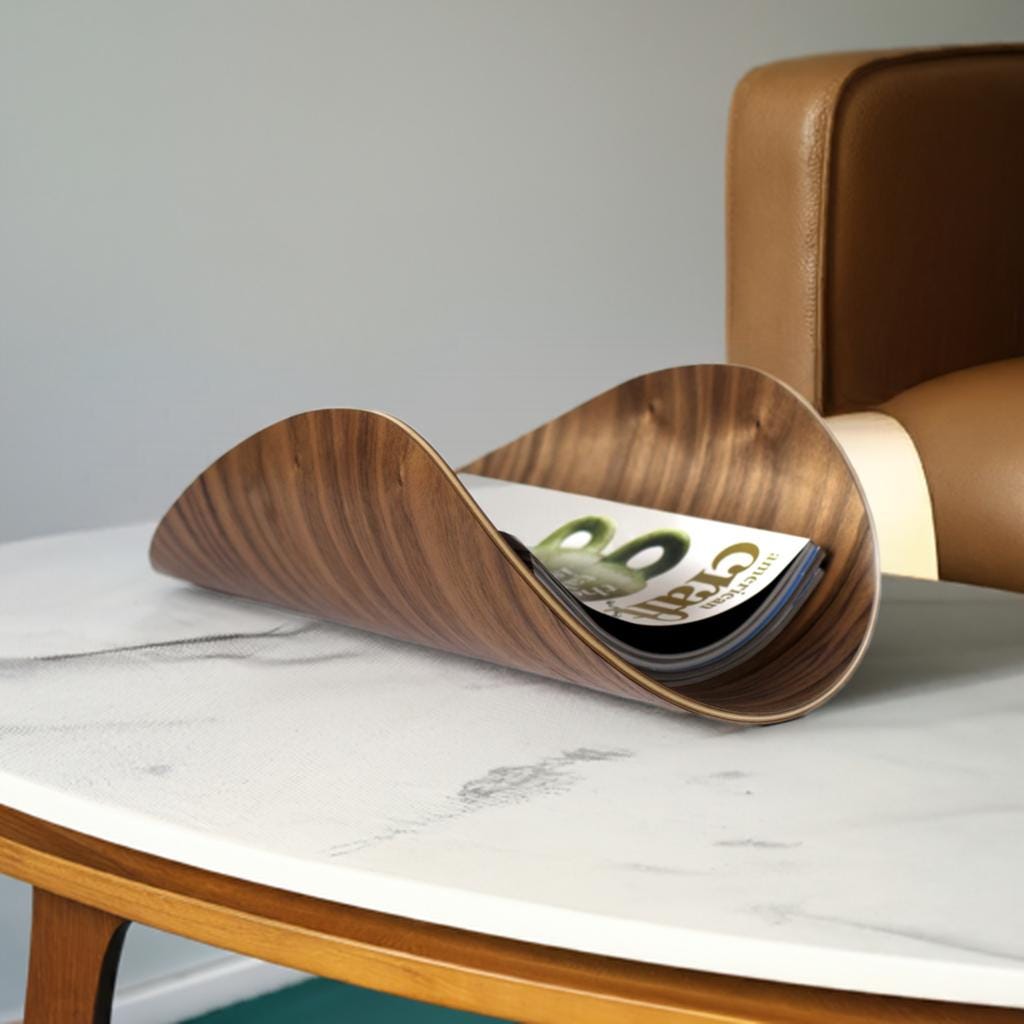 70's vintage bent plywood Magazine Rack - メルカリ