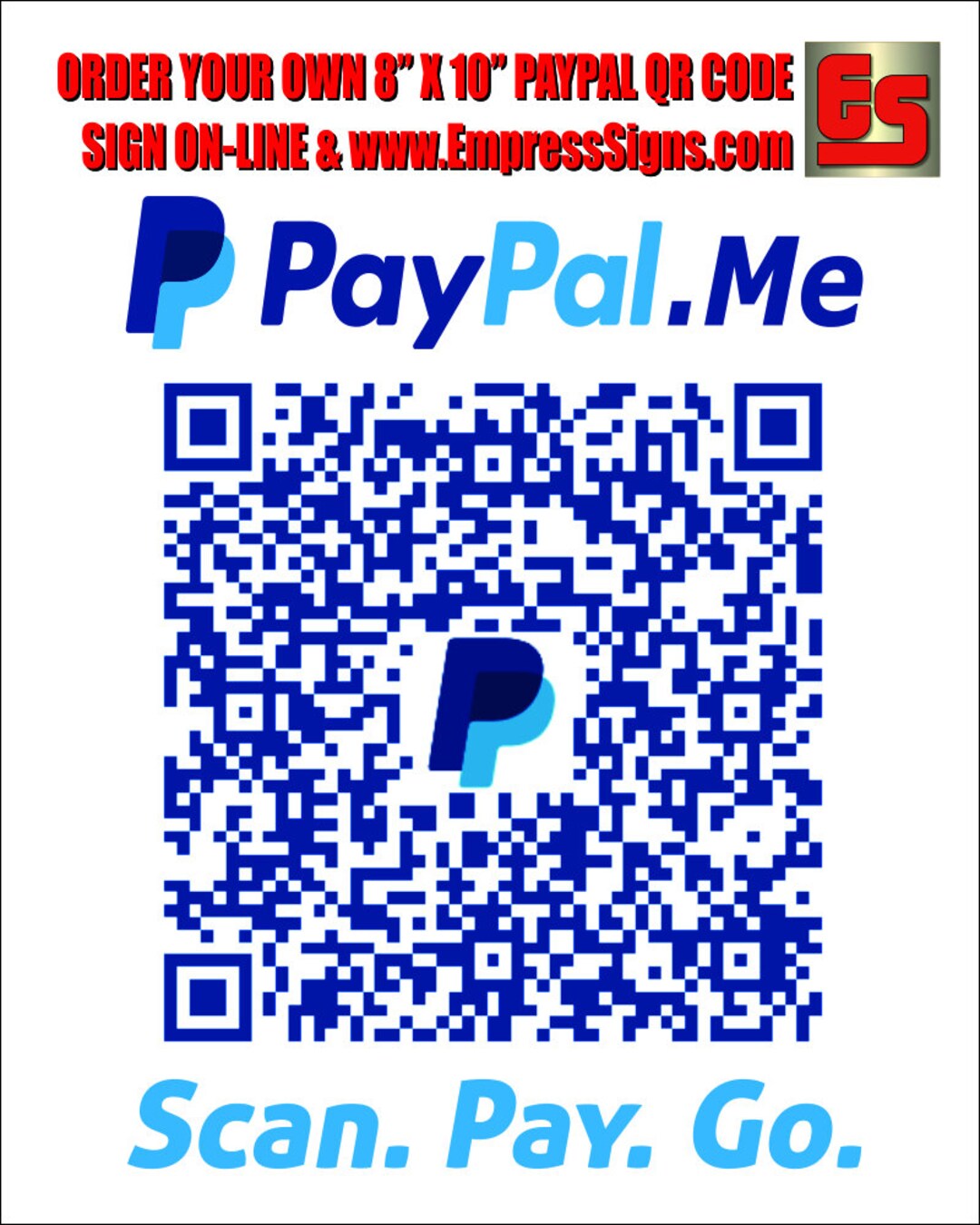 Paypal QR Code Sign - Etsy