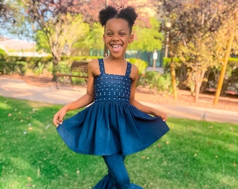 Patrón de costura en PDF: Top, túnica, vestido y maxi con volantes de azúcar – Tallas para niñas de 12 meses a 14 años – Ideal para principiantes, personalizable