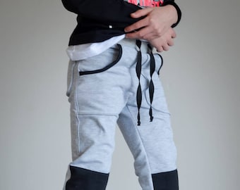 PDF-Schnittmuster – Jawbreaker-Jogginghose für Kinder von 6 Monaten bis 12 Jahren | Einfaches Unisex-Hosenmuster mit Taschen und Kordelzug
