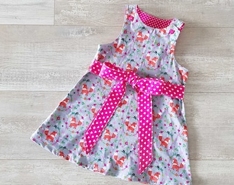 Patrón de costura en PDF: Vestido de cupcakes para cumpleaños, para recién nacidos a 2 años, reversible, tejido y de punto, fácil de coser para principiantes.