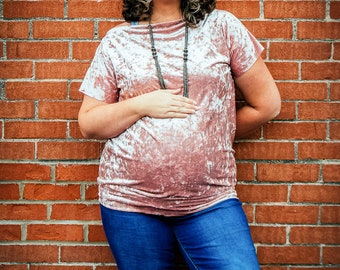 PDF Sewing Pattern – Bun in the Oven Maternity Shirt – Easy Top for Pregnancy and Nursing, Multiple Necklines & Sleeve Lengths XS – XL