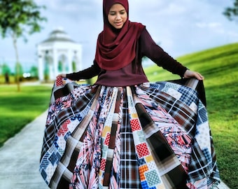 Patrón de costura en PDF: Falda Sunshine Swirl para adultos. Patrón de falda tejida con 3 largos.