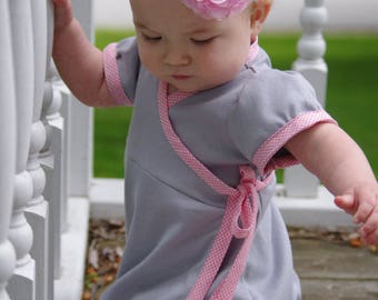 Patrón de costura en PDF: Vestido chicle para bebé y niña, tallas 0-14 años, tejido de punto y tejido plano.