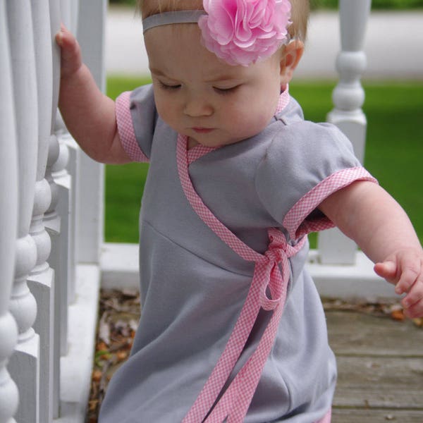 The Bubblegum Dress PDF sewing pattern - newborn - 14y - Wrap dress knit & woven