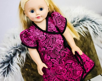 PDF Sewing Pattern – Mini Bubblegum & Mini Bubblegum Swing Dress for 18" Dolls – Easy Doll Dress Pattern