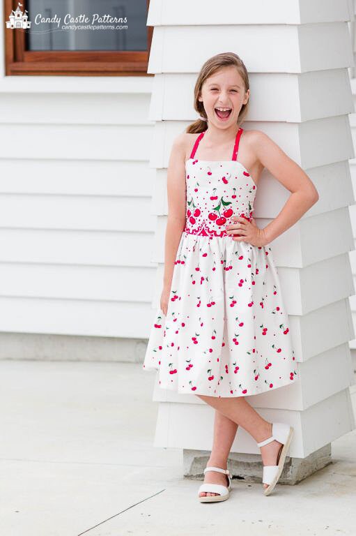【fa.er.ie】 little strawberry lace top ♥3Color Strawberry Laces Lace-up Dress PDF Pattern 6m-14y - Etsy