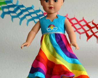 Patrón PDF de vestido mini con espiral de menta para muñecas – Para muñecas de 45 cm | Patrones Candy Castle