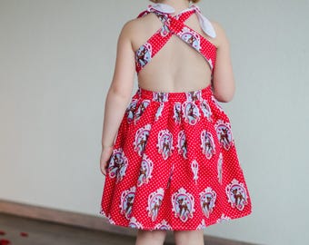 PDF Sewing Pattern – Vintage Very Cherry Baby and Toddler Dress – Sizes 12m–4y, Regular & Party