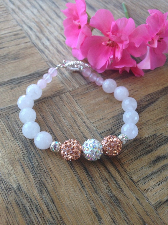 Rose Quartz Bracelet Love Stone Bracelet Pink Gemstone Bracelet