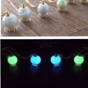 Glow-in-the-Dark Ornate Orb Necklaces