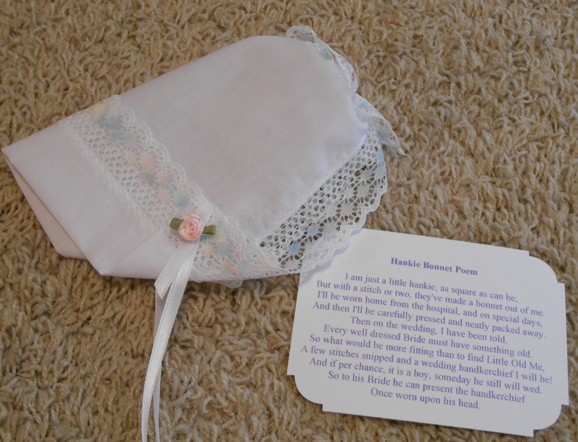 Baby Hankie / Wedding Handkerchief With Pastel Rainbow Lace Etsy