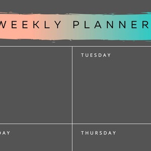 Weekly Planner - Dark