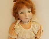 Porcelain Doll, Doll, Collectible Doll, Peaches & Cream Dianna Effner, well worn doll