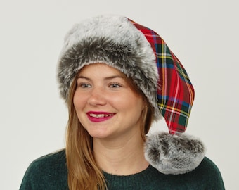 Bonnet de Noel tartan de Noël