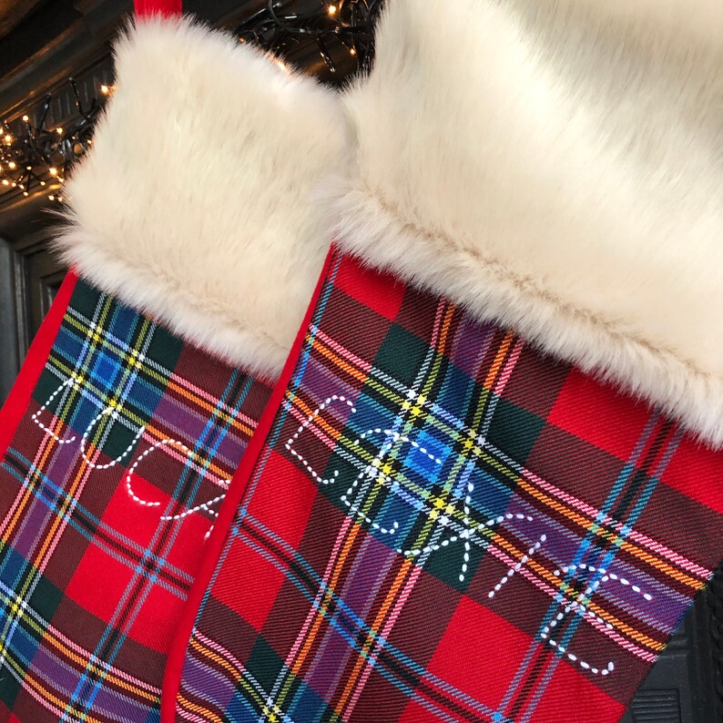 Luxury Tartan Christmas Stocking
