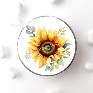 Sunflowers Stickers, Sunflower Envelope Stickers, Sunflower Envelope Seals, Sunflower Favors