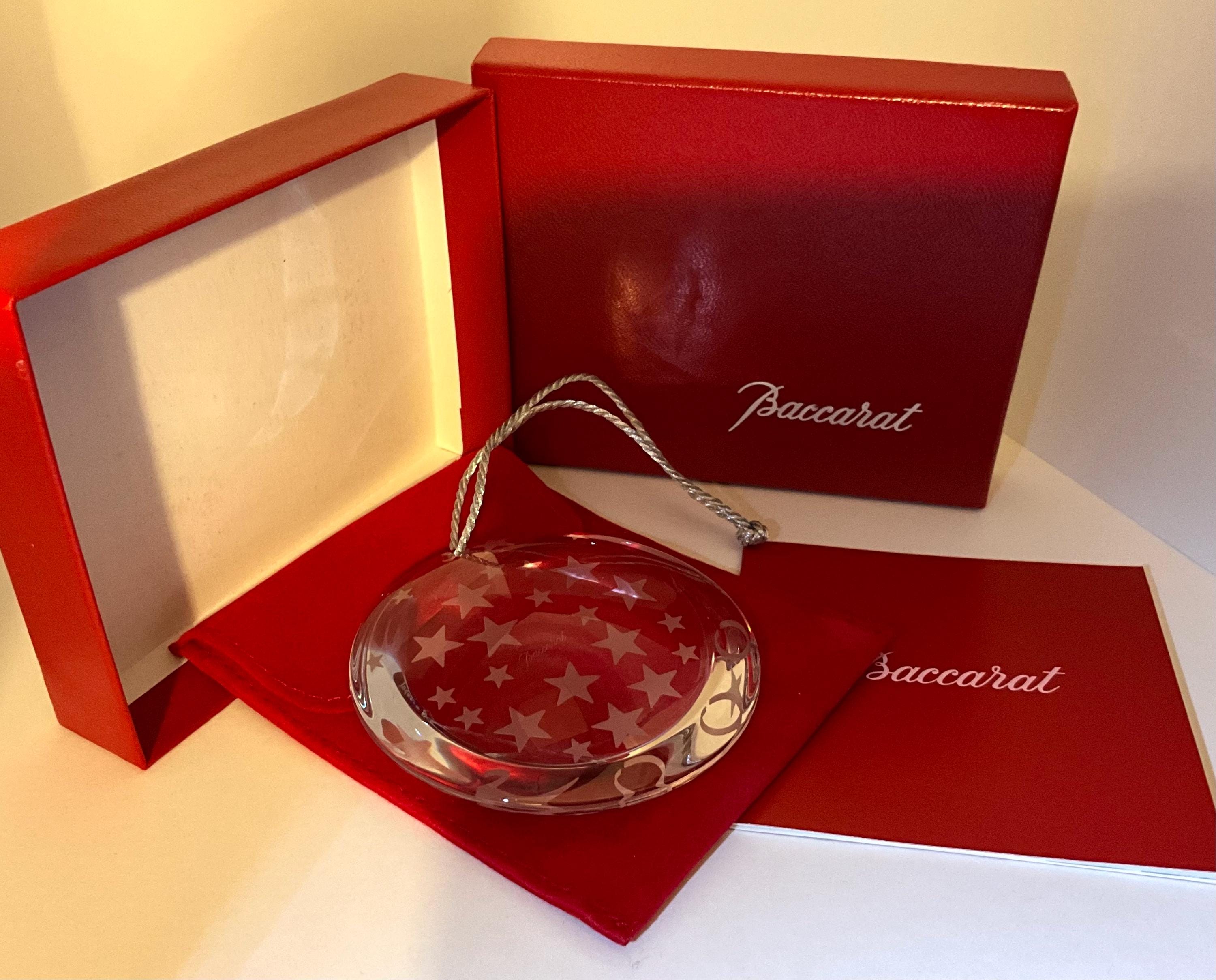 Baccarat クリスタルオーナメント 星の模様　2000 Baccarat Crystal 2000 Star Millennium Ornament - Etsy