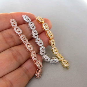 CZ Micro Pave Pendants, Cubic Zirconia Connectors - CZ112