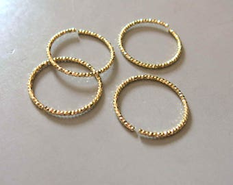 Findings 23mm F711 Circle Connector 50pcs Raw Brass Round Rings