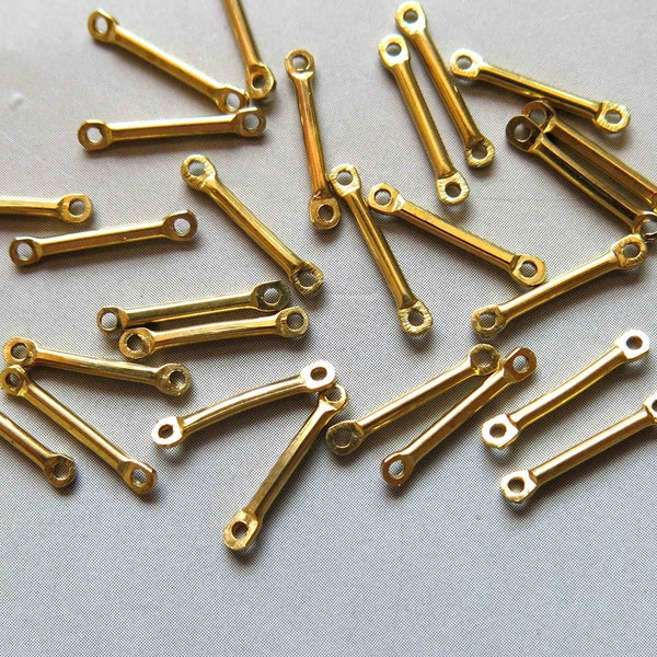 200pcs Raw Brass Bars Connectors ,Charms  Findings 12mmx1mm - F369