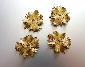 50pcs Raw Brass Flower Pendants,Charms 22mmx19mm - F1435