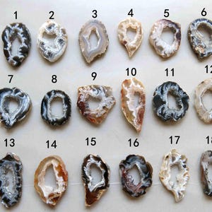Natürliche Druzy Achat Geode Scheiben C5505