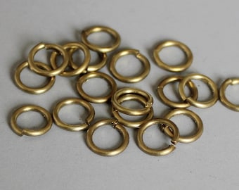 Raw Brass Jump Rings 8mm: Jewelry Making Findings - F106