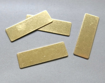 50pcs Raw Brass Rectangle Charms,Stamping Tags Findings 28mm x 9mm - F1801