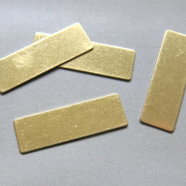 50pcs Raw Brass Rectangle Charms,Stamping Tags Findings 28mm x 9mm - F1801