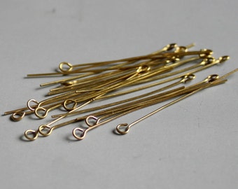 30Grams About 170pcs Raw Brass Eye Pin 50mm - F1185