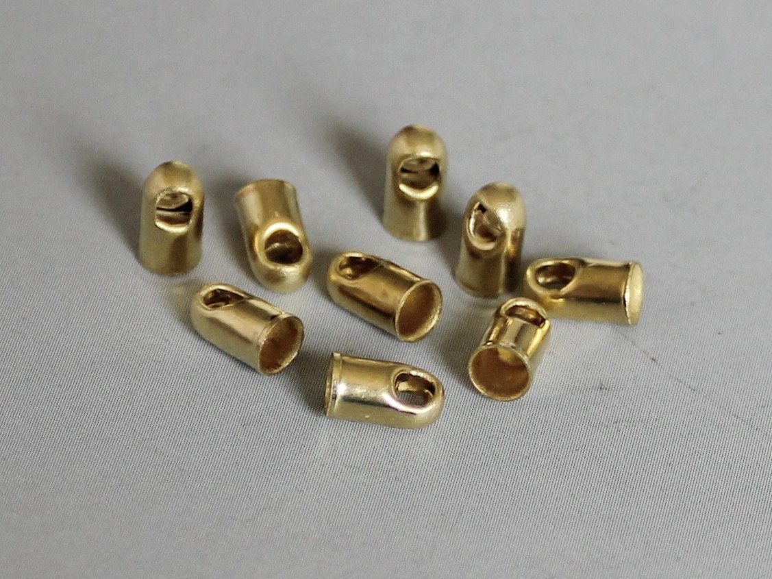 300pcs Raw Brass Cord End Clasp With LoopFindings 5mm x 3mm Etsy
