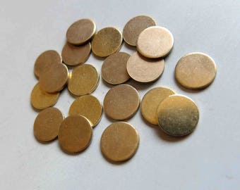 30pcs Raw Brass Round Stamping Blank,Stamping Tag,Coins Charms 19mm - F2062