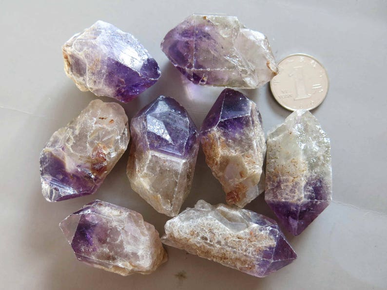 3pcs Natural Amethyst Point Rough Raw Specimen