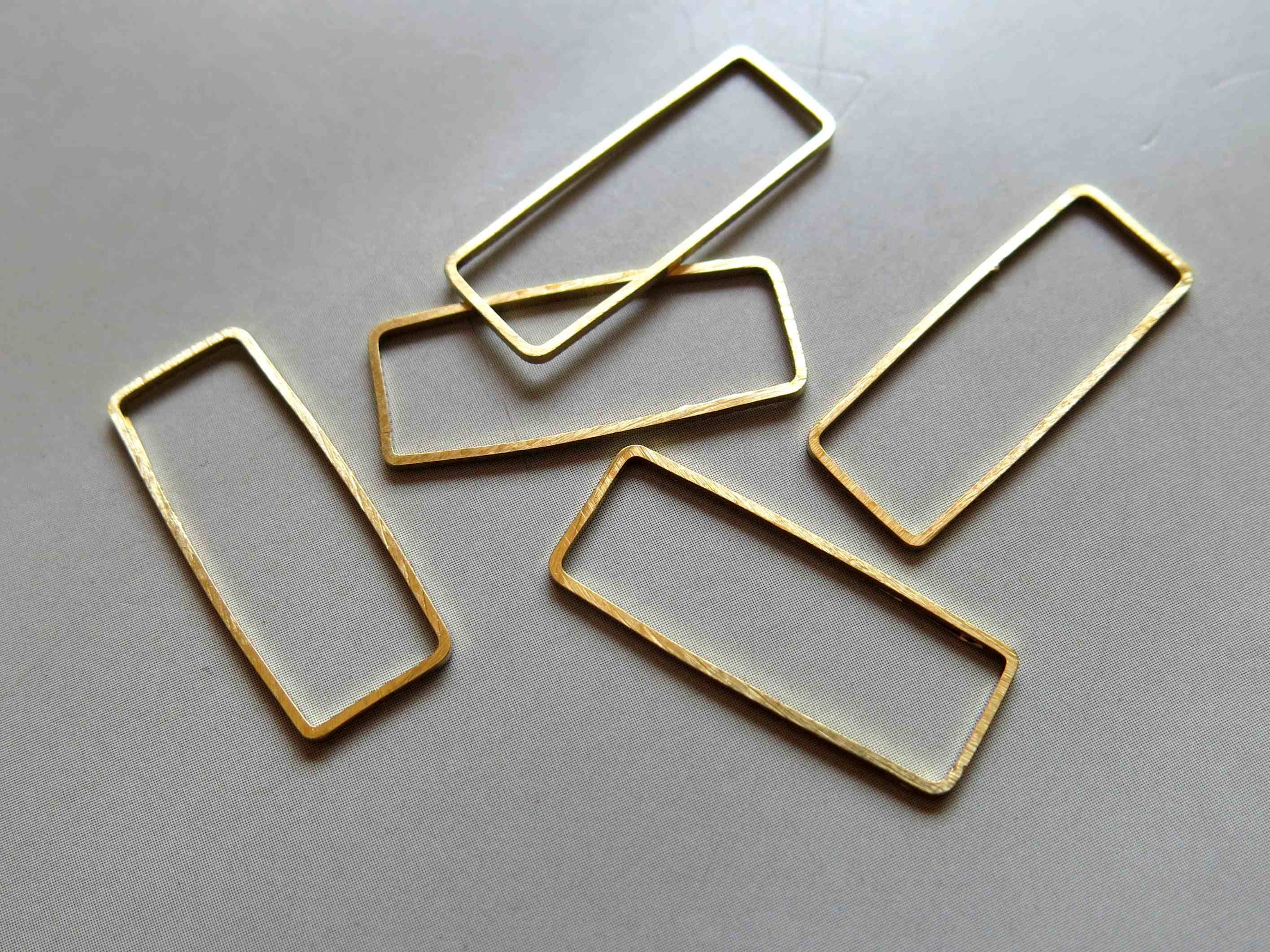 100pcs Raw Brass Rectangle Rings , Findings 24mmx10mm - F329 - Etsy