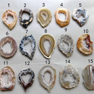 Natürliche Druzy Achat Geode Scheiben C5501