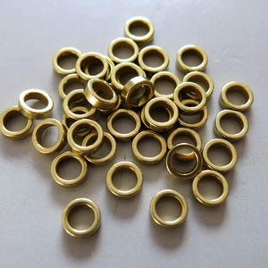 200pcs Raw Brass Round Ring 6mm - F805