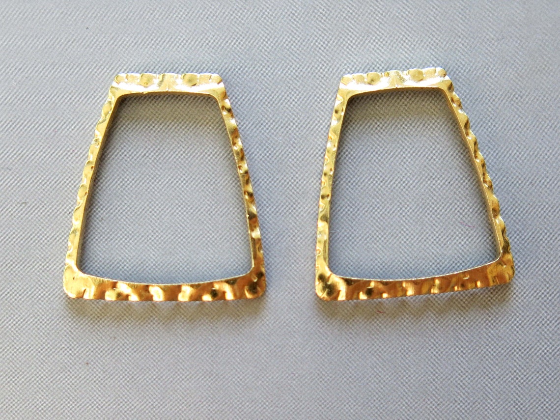 30pcs Raw Brass Trapezoid Rings Findings 25mm X 22mm F1035 Etsy