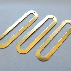 50pcs Raw Brass Oval Rings Charms, Pendants Findings 46mmx11.5mm - F1255